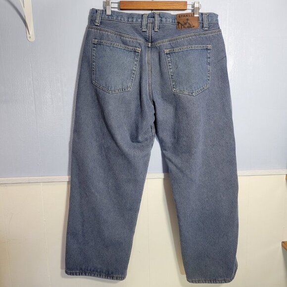 Stanley 36x30 Medium Wash Denim Blue Fleece Lined  Men's Heavy Work Jeans - Picture 2 of 11